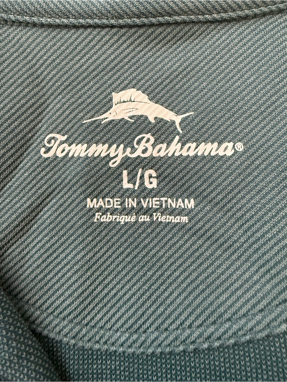 Tommy Bahama Men’s Teal Green Long-Sleeve Quarter-Zip Pullover NWT - Picture 2 of 7